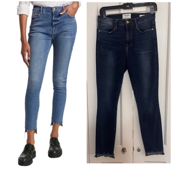 Frame Le High Skinny Raw Hem in CLAIREDALE - Picture 1 of 7